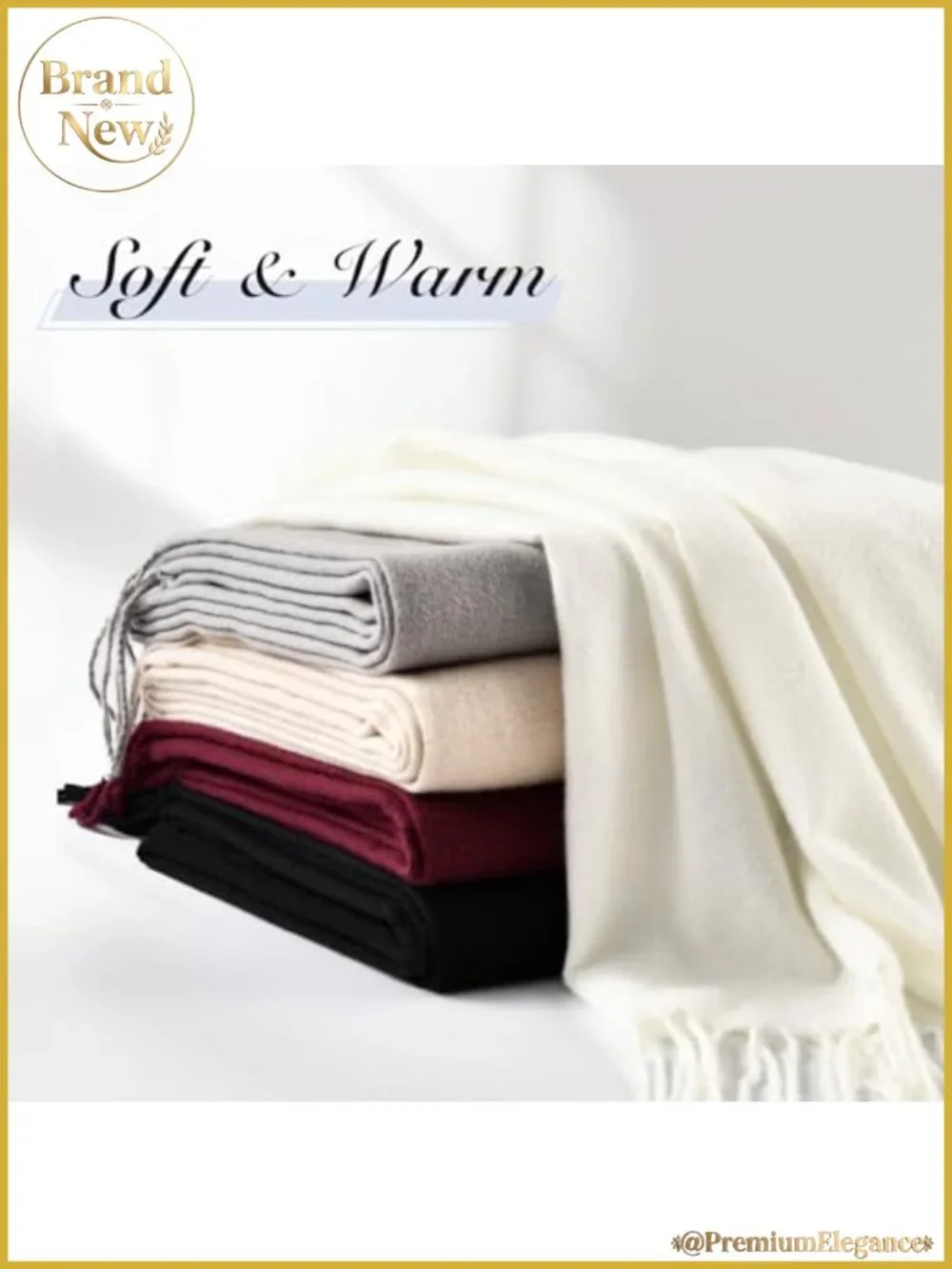 Women's Soft Pashmina Shawl Wrap Long Blanket Winter Scarf